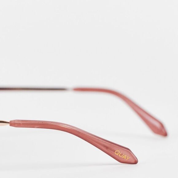 NWOT Quay High Key Remixed aviator sunglasses in pink - Picture 2 of 8